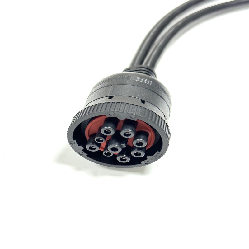 Cummins 9Pin Male to Female OBDII 16Pin Female Y type CAN Diagnostic Wiring Harness 330mm