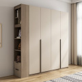 Modern and simple four-door solid wood wardrobe