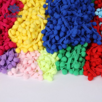5 Yard/lot Pom Pom 10mm MINI Pearl Pompom Trim Ball Fringe Ribbon Sewing Lace Kintted Fabric DIY Handmade Craft Accessories