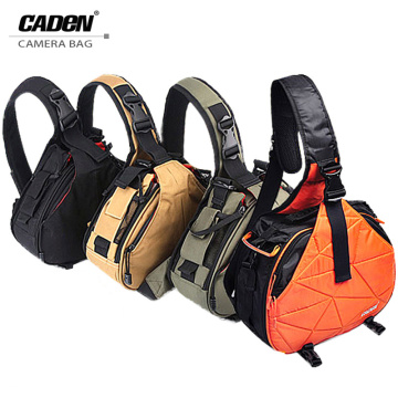 Caden Waterproof Travel Small DSLR Shoulder Camera Bag with Rain Cover Triangle Sling Bag for Sony Nikon Canon Digital Camera K1