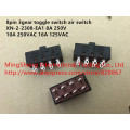 Original new 100% 8pin 3gear toggle switch air switch XN-2-2308-EA1 8A 250V 10A 250VAC 16A 125VAC