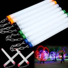 LED Light Toys Nunchakus Glowing Fluorescent Performance Kongfu Nunchaku Sticks Light Up Toy M09