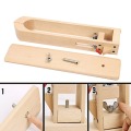 Stainless+Beech Wood Leather Craft Short Table Desktop Lacing Pony & Sewing Horse DIY Hand Stitching Clamp