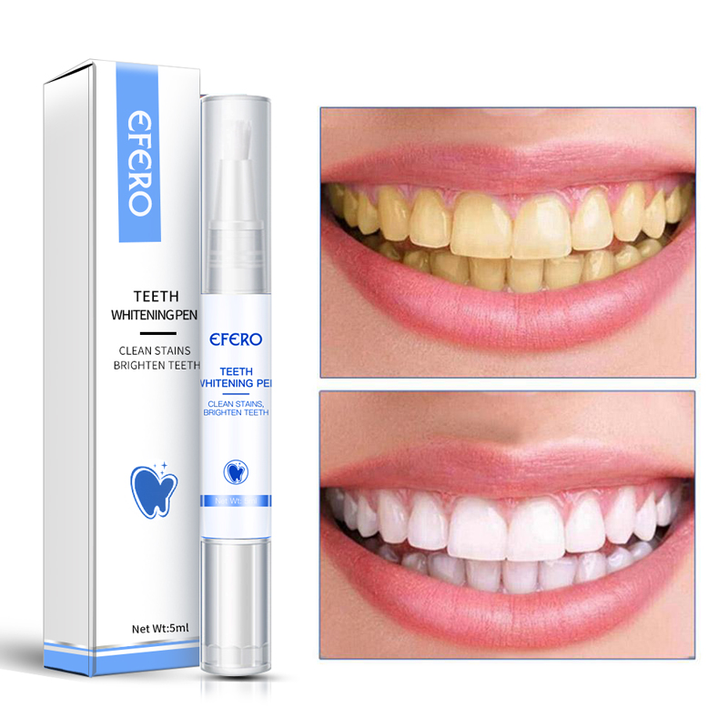 EFERO Teeth Whitening Pen Cleaning Serum Remove Plaque Stains Dental Tools White Teeth Oral Hygiene Tooth Whitening Pen Dentes