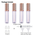 Empty Round Lip Gloss Tube High Grade Clear Plastic Lip Gloss Containers Filling Bottle Cosmetic Packaging Container 10/25pcs