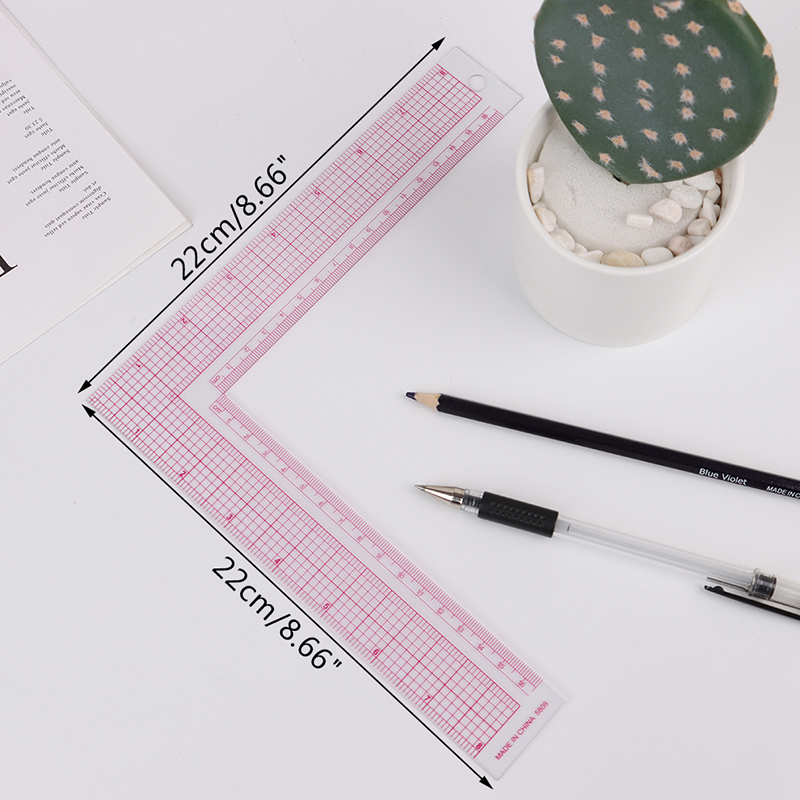 Sewing Patchwork Quilting Ruler Plastic Garment Cutting Craft Scale Rule Drawing Supplies Sewing Accessories 22*22CM/8.66*8.66CM