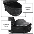 Wosawe Waterproof Motorcycle Seat Tail Bag Multifunctional Expandable Bicycle Luggage Bag Motorbike Helmet Bag Backpack Handbag