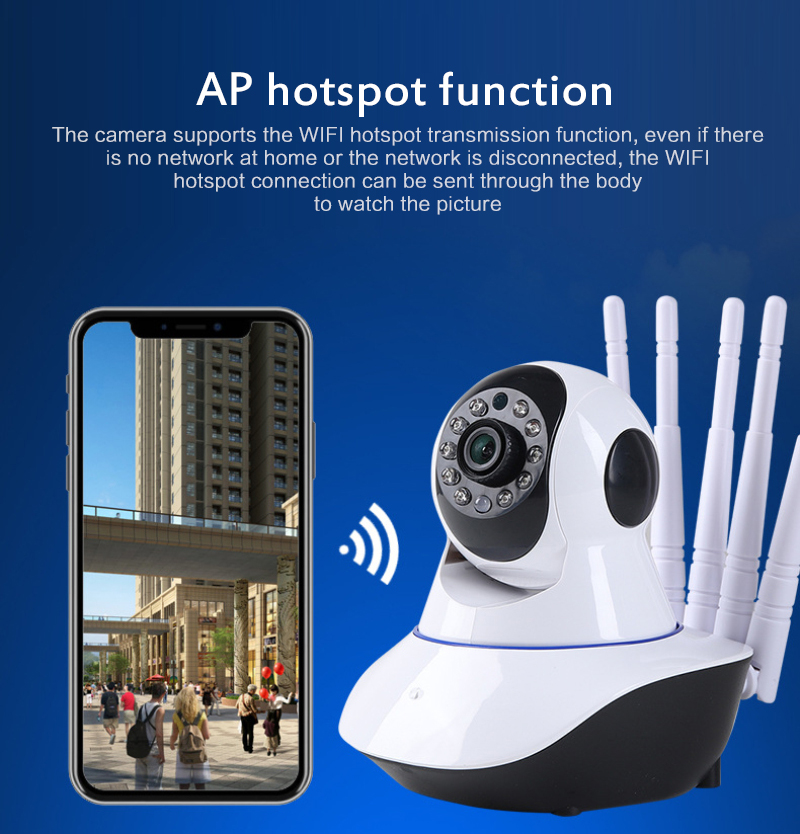 Wireless HD 1080P IP Camera Pan Baby Pet Monitor Network Security WiFi IR Webcam