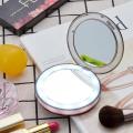 LED Mini Makeup Mirror 3 Times Magnifying Glass Travel Portable USB Chargeableable Induction Lighting Makeup Mirror tool