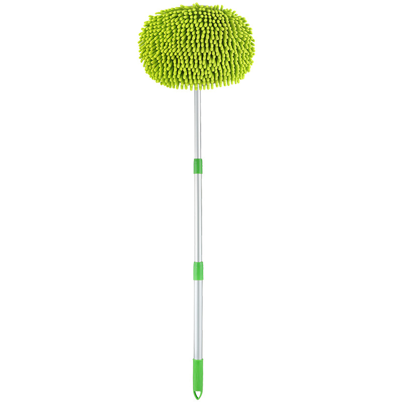 NEW 2pcs 2 in 1 Car Cleaning Brush Car Wash Brush Telescoping Long Handle Cleaning Mop Chenille Broom Auto Accessories