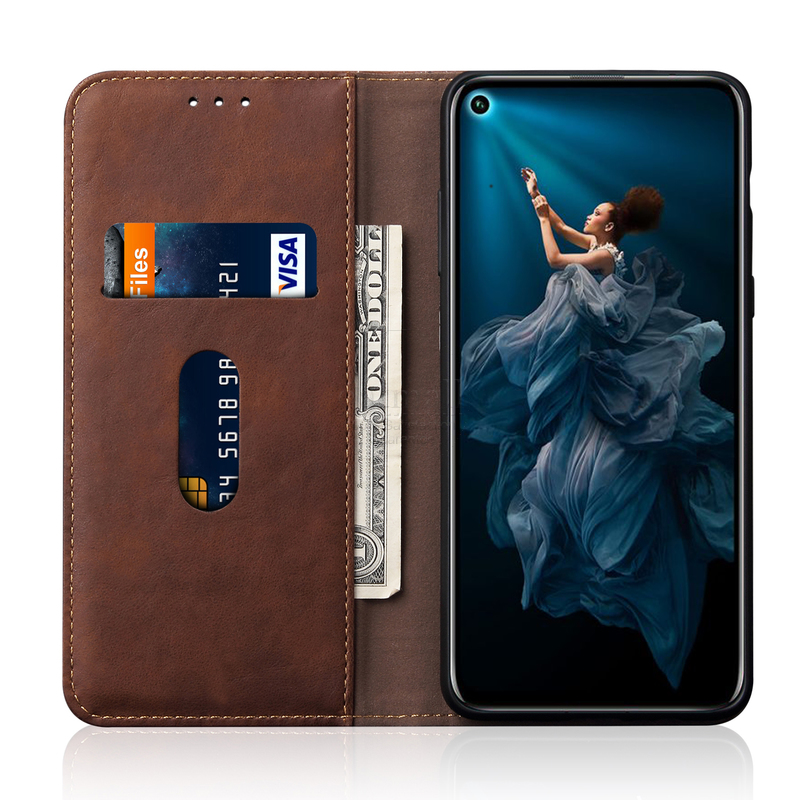 New Vintage Leather Flip Cover For Huawei Nova 5T Wallet Luxury Card Stand Magnet Book Cover Casual Mobile Phone Case Fundas