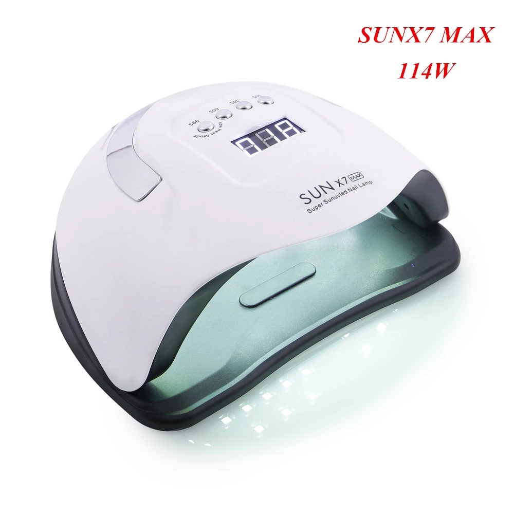 SUN X7 MAX UV LED Nail Dryer 114W Gel Polish Curing Lamp with Motion Sense LCD Display Quick Dry UV Lamp For Nails Manicure Tool