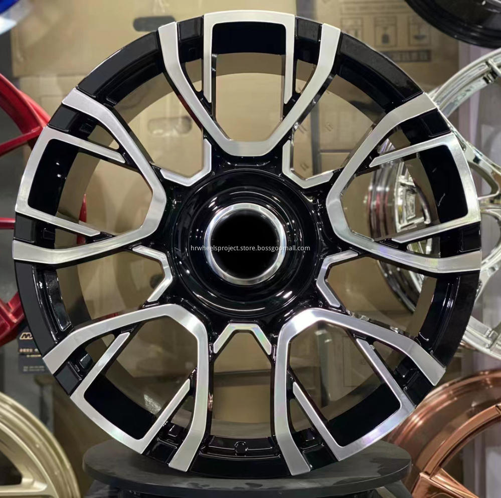 Rolls Royce Ghost Forged replica wheel black rims