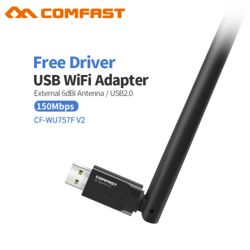 Free driver Comfast Wireless WiFi Adapter Wifi Antenna 6dBI 150Mbps Wireless Network Card USB WiFi Receiver Adaptador WiFi