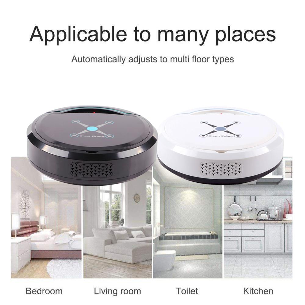 Automatic Self Navigated Rechargeable Smart Robot Vacuum Floor Cleaner Auto Sweeper Edge Clean Large Sauction Cleaning Tools