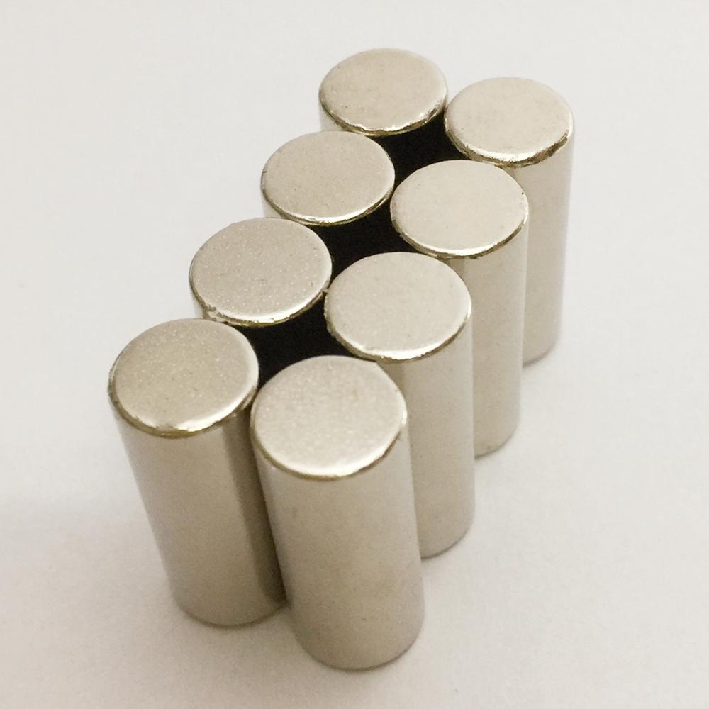 8pcs Neodymium magnetic materials Disc Bar Dia8x20mm Rare Earth Strong Neodymium Magnet Bulk Super Magnets