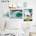 Scandinavian Poster Nordic Ocean Waves Surfing Wall Art Canvas Print Seascape Painting Tropical Decoration Picture Home Decor