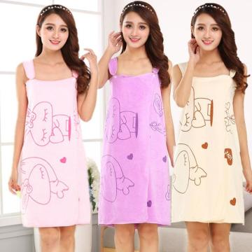 Wearable Fast Drying Bath Towel Textile Towel Microfiber Women Robes Sling Bath Skirt Women Beach Towel