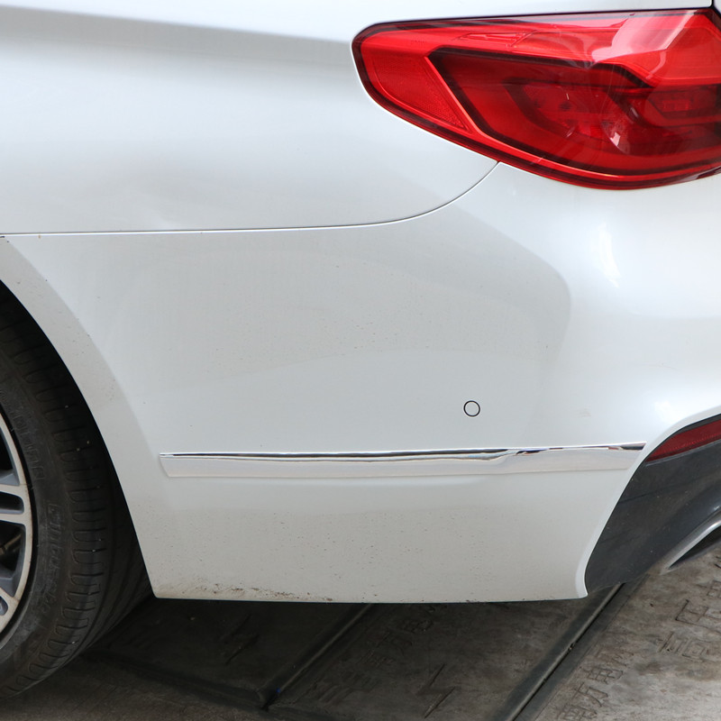 Chrome Moulding Trim Car Door Protector Stickers Strip Bumper Grill Car Anti-Collision Tape Door Edge Guard Plate Bright Sticker