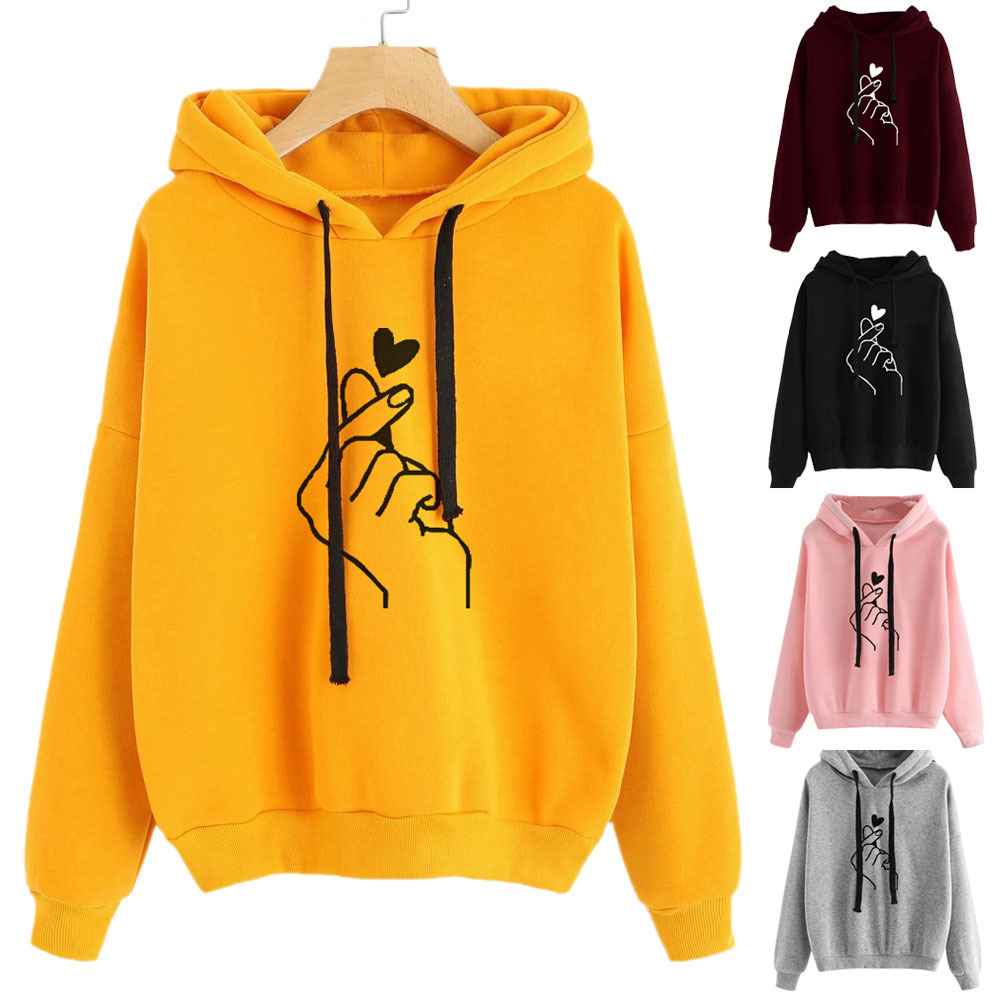 Woman Top Sweatshirt Explosion Models 2020 Autumn Velvet Hooded Loose Print Women's Hoodies Sweatshirt Wholesale Large Size WW49