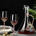 Creative Enamel Color Crystal Red Wine Glass Decanter Set Goblet Wedding Glasses Champagne Whiskey Cup lead-free crystal glass