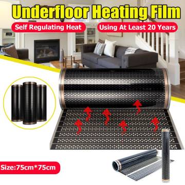 75x75cm Electric Heating Film Infrared Underfloor Foil Warming Mat 220V Floor Heating Systems Parts Living Room Warm Mat