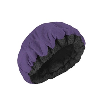 Deep Conditioning Heat Steam Cap Microwavable Micro-Hair Cap Hair Thermal Treatment Cap for Styling Tools Purple