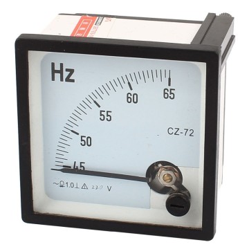 AC 220V Analog Panel Frequency Meter Tester Gauge Hertz Indicator 45-65HZ SQ72 72*72mm