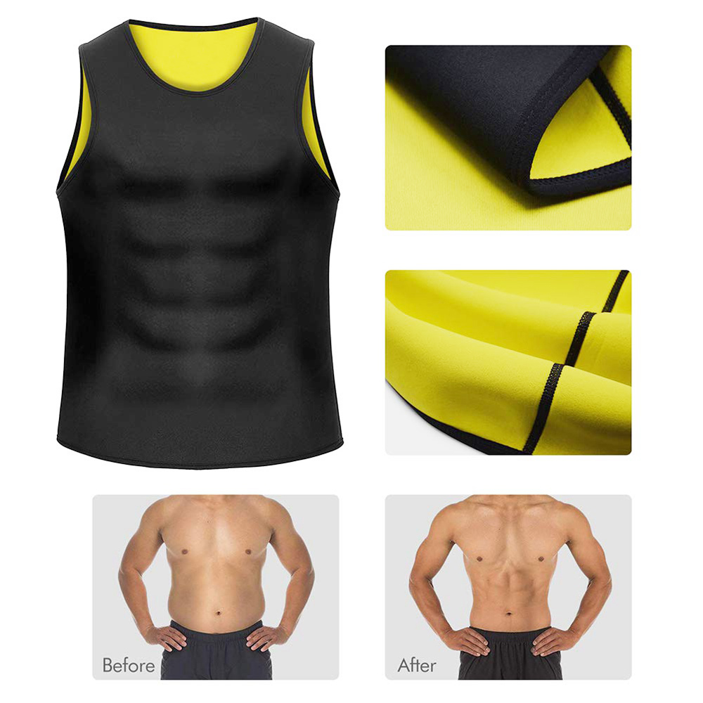 Sweat Slim Vest for Men or Woman Black Sauna Suit Fat Burner Ultra Sweat Shirt Slimming Corsets Men Heat Trapping Sweat Vest