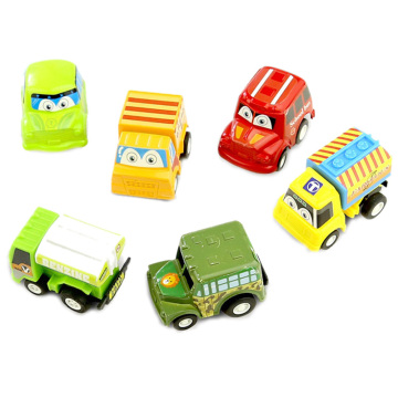 6Pcs Pull Back Car Toys Car Children Racing Car Baby Mini Cars Cartoon Pull Back Bus Truck Kids Toys For Children Boy Gifts