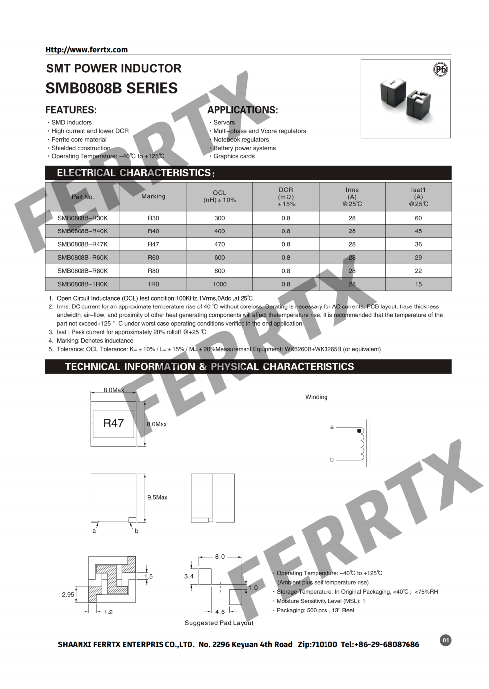 High Voltage Inductor SMB