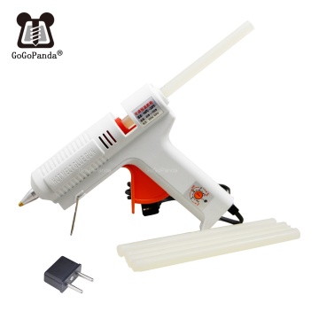 Free Shipping 220v 40-150w Hot Melt Glue Gun Temperature Adjustable Repair Kit Tools with 5 Pcs Glue Sticks Home DIY Aluminium