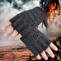 Cycling Half Finger Gloves Anti-Slip Half Finger Gloves Outdoor Camping Hunting Motorcycle Gloves Full Palm Back Protector