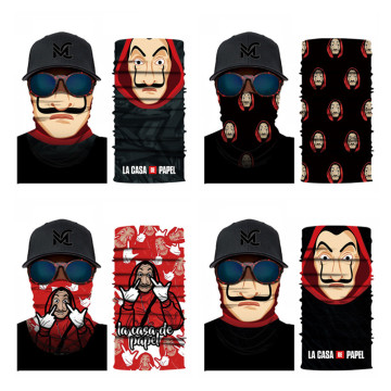 New La casa de papel Money Heist Dali Cosplay Masks Profesor Tokio Kids Adult Bicycle Motorcycle Headband Dust-proof Scarf Mask