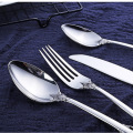 Tablewellware Stainless Steel Cutlery Set Forks Knives Spoons Tableware Vintage Set Kitchen Gold Dinner Set Royal Dinnerware New