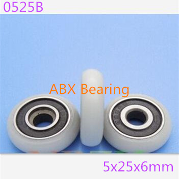 0525B 625-2RS 625 POM Nylon wheel hanging / ball bearing with pulley wheel for doors and windows 5*25*6 MM with M5 hole
