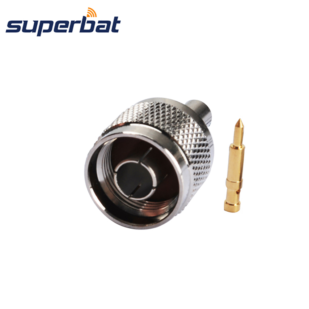 Superbat N Plug Straight Crimp RF Coaxial Connector for Cable RG58 LMR195 RG400 RG142 Wifi Wlan Wireless Communication