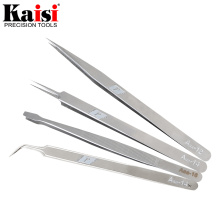 Kaisi Corrosion Resistant Industrial Tweezers Curved Straight Tip Precision Stainless Forceps Phone Repair Hand Tools Sets