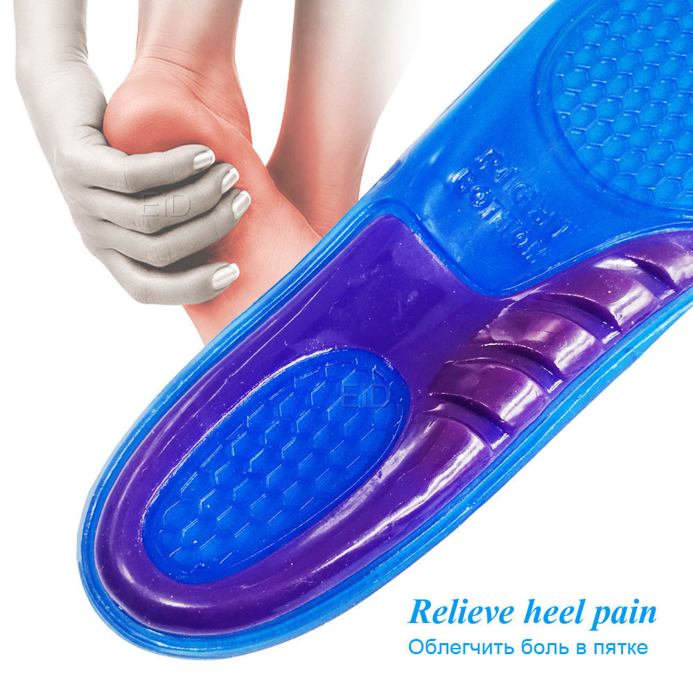 Silicone Insoles for Plantar Fasciitis Massaging Shoe Inserts Orthotic Insole for Shoes Shock-Absorption Feet Cushion man women
