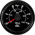 New Type Lcd Oil Pressure Gauges Modification 52mm 0-5Bar Waterproof Oil Pressure Meters 0-75Psi 10-184ohm for Auto Truck Boat