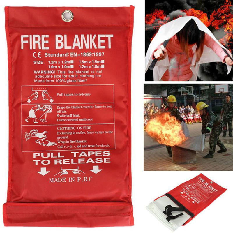 1.2M x 1.2M Sealed Fire Blanket For Home Security CE Approve Fire Extinguishers, Tent, Emergency boat, Survival, Fire Protection