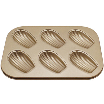 6 Cups Madeleine Cake Mold Nonstick Baking Pans Shell Shaped Madeleine Molds Baking Dishes Kitchen Backware Cookie Mould