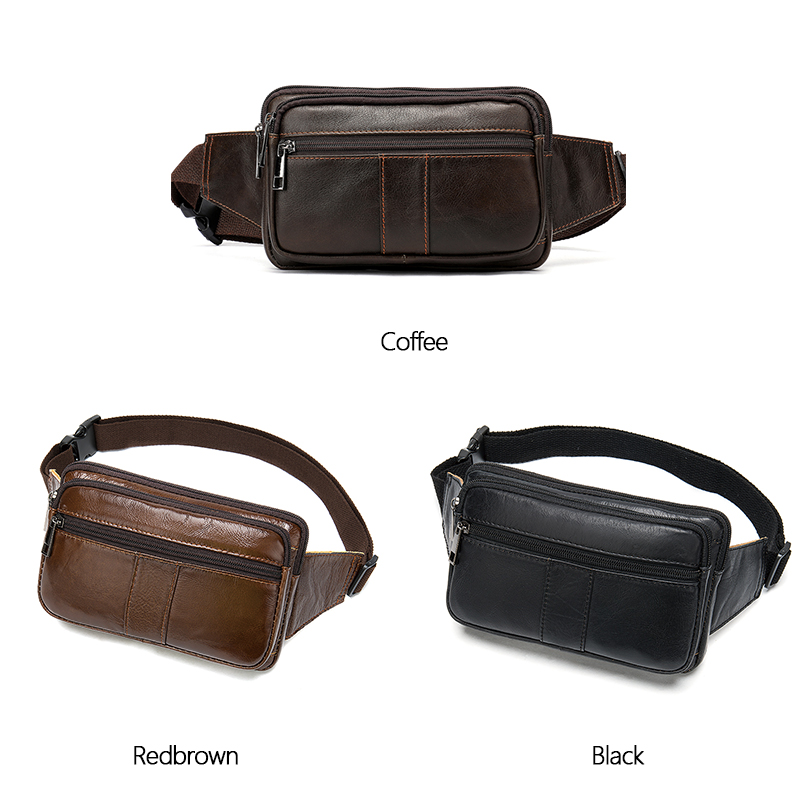 MVA Men's Waist Bag For Phone Small Belt Bag Man Shoulder Vintage Genuine Leather Waist Bags Men Engraving torebka do paska 8977
