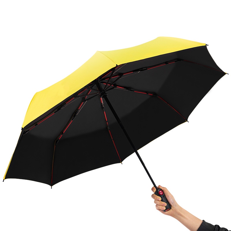 Eight-Ribs Self-Opening Automatic Rain Umbrella Wind-Resistance Sunscreen Parasols Men's Business Dual-Use Folding Umbrella