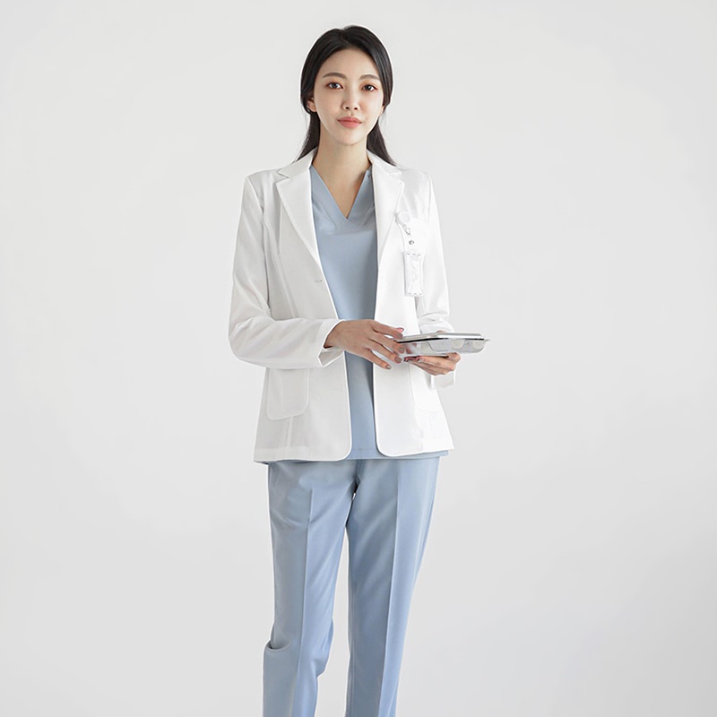 High Quality Medical Scrubs Uniforms Hospital Nurse Lab Coat White Pharmacy Clinic Beauty Salon Work Wear Doctor Coat AS331