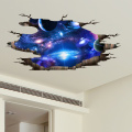 [shijuekongjian] Outer Space Wall Stickers Cosmic Galaxy Planet Mural Decals for House Kids Room Baby Bedroom Ceiling Decoration