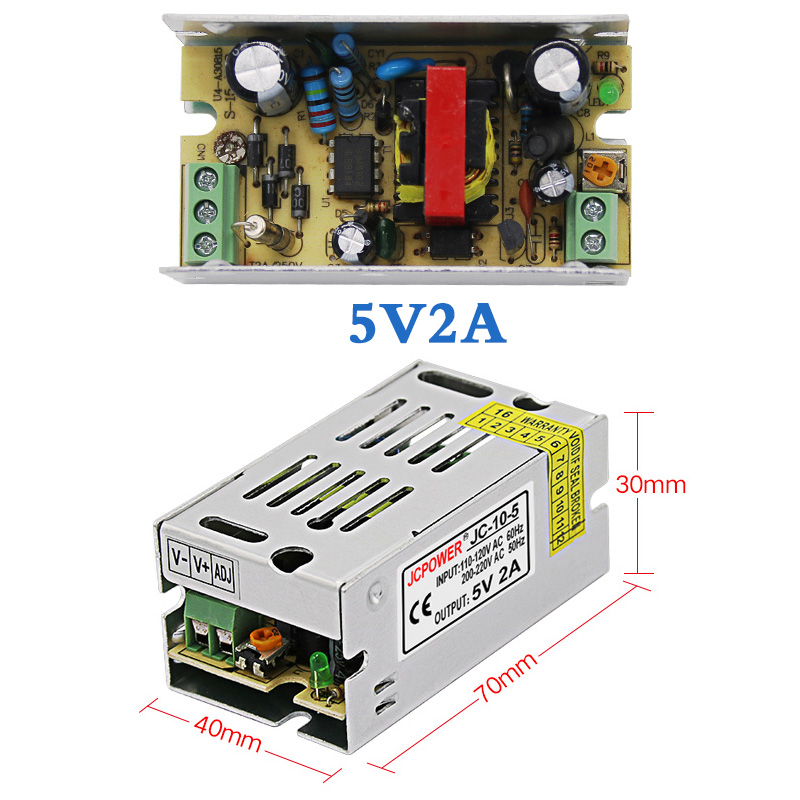 LED Strip Switch power supply lighting Transformer AC110V 220V to DC5V 2A 3A 4A 5A 6A 8A 10A 12A 20A 30A 60A 70A driver Adapter