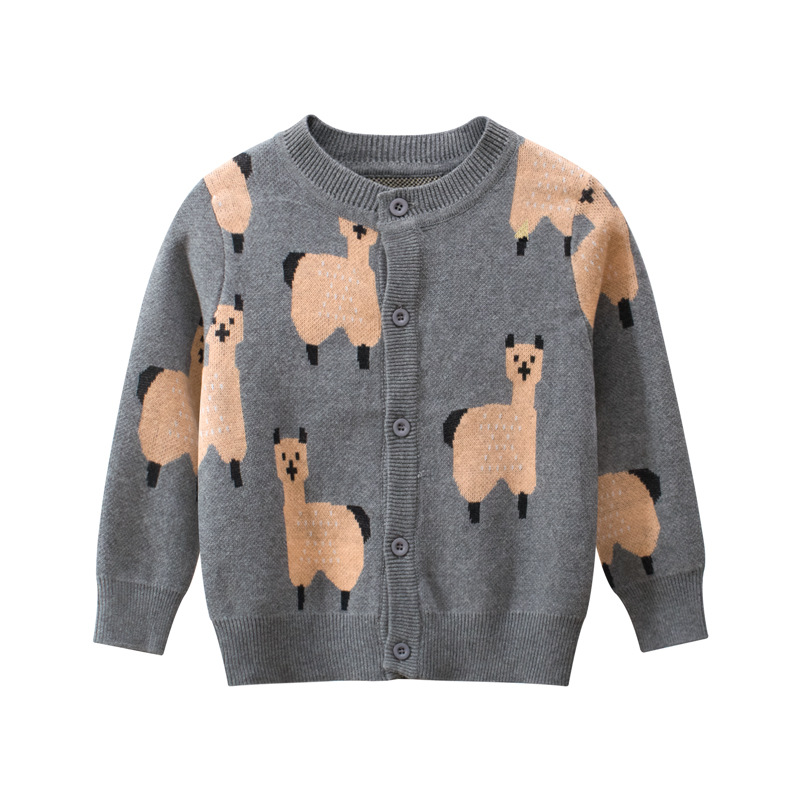 LZH 2020 Autumn Winter Kids Sweaters For Boys Girls Warm Knitting Sweaters Animal Embroidery Cotton Jacket Childrens Clothing