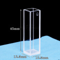 Standard quartz fluorescence cuvette cell with lid(10mm) four surfaces are transparent High transmittance