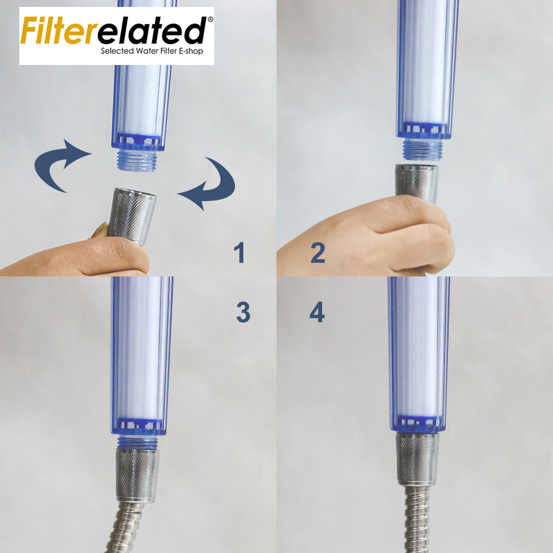 PP Sediment Cartridge Filtered Shower Head